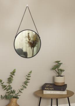 Runder Spiegel Modern Schwarz 41 cm 