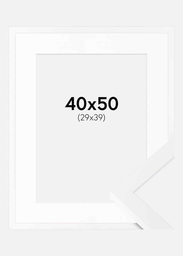 Rahmen Selection Weiß 40x50 cm - Passepartout Weiß 30x40 cm