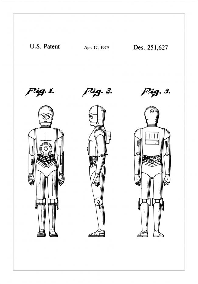 Patentzeichnung - Star Wars - C-3PO Poster