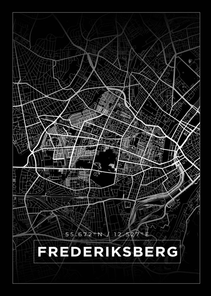 Map - Frederiksberg - Black