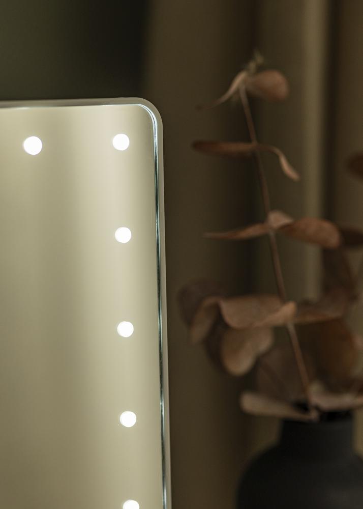 KAILA Kosmetikspiegel LED mit Bluetooth-Lautsprecher Wei 18x30 cm