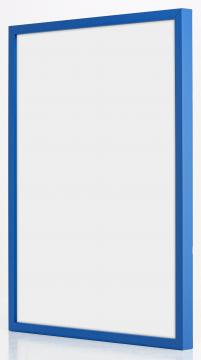 Rahmen E-Line Blau 70x100 cm - Passepartout Wei 60x90 cm