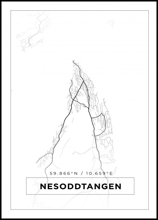 Map - Nesoddtangen - White