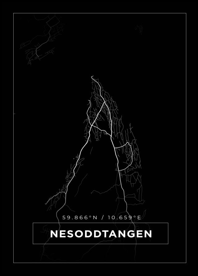 Map - Nesoddtangen - Black
