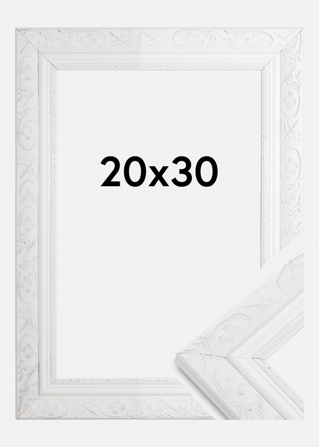 Rahmen Barock Weiß 20x30 cm