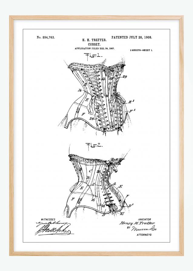 Patentzeichnung - Korsett I Poster