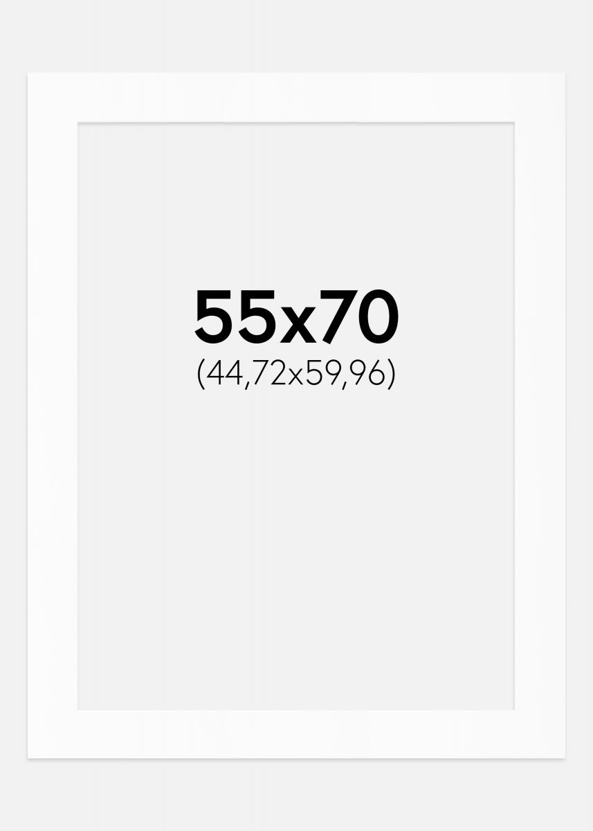 Passepartout Weiß Standard (weißer Kern) 55x70 cm (44,72x59,96)