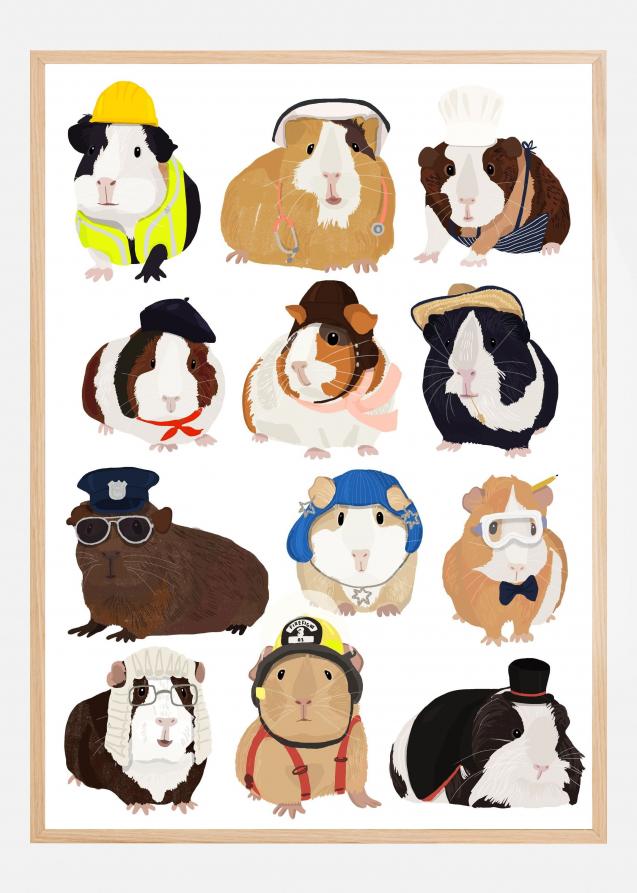 Guinea Pig Working Hr Poster