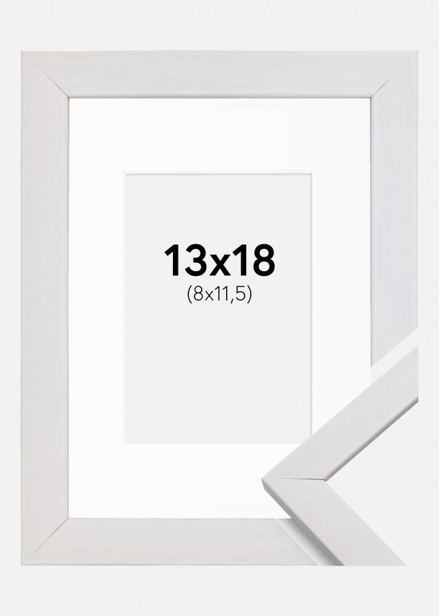 Rahmen Stilren Weiß 13x18 cm - Passepartout Weiß 9x12 cm