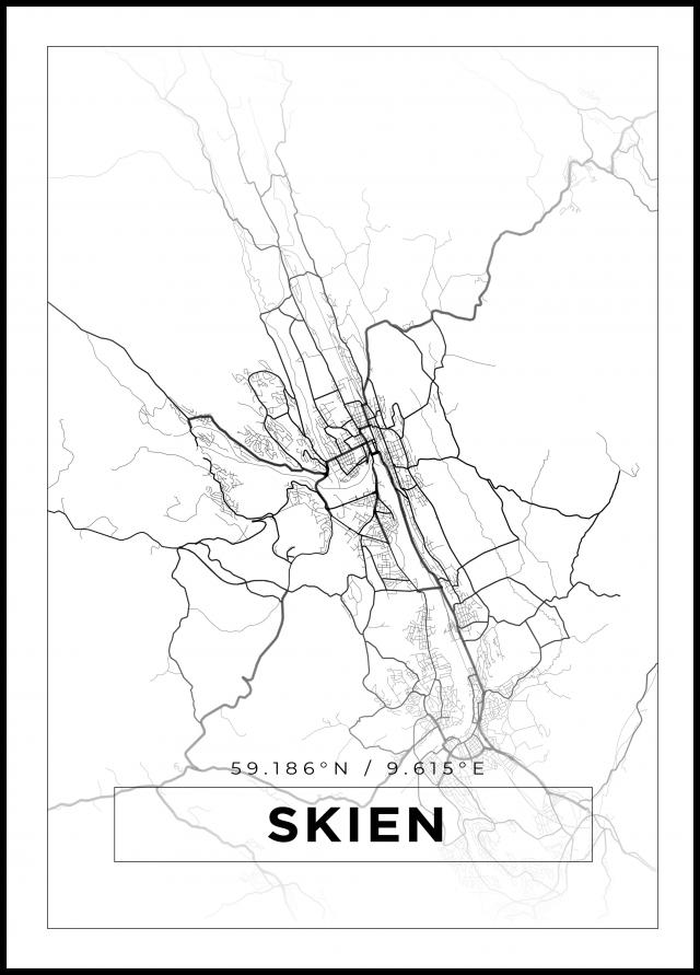 Map - Skien - White