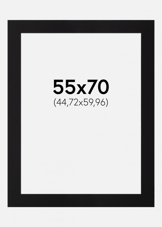 Passepartout Schwarz Standard (weißer Kern) 55x70 cm (44,72x59,96)
