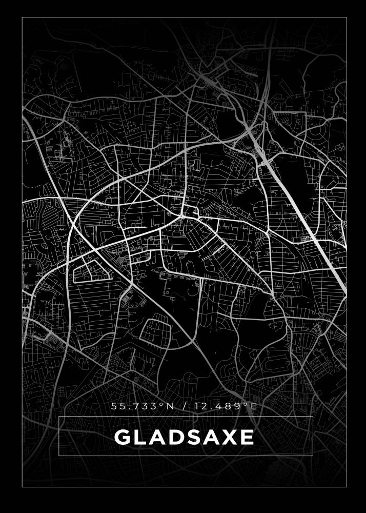 Map - Gladsaxe - Black
