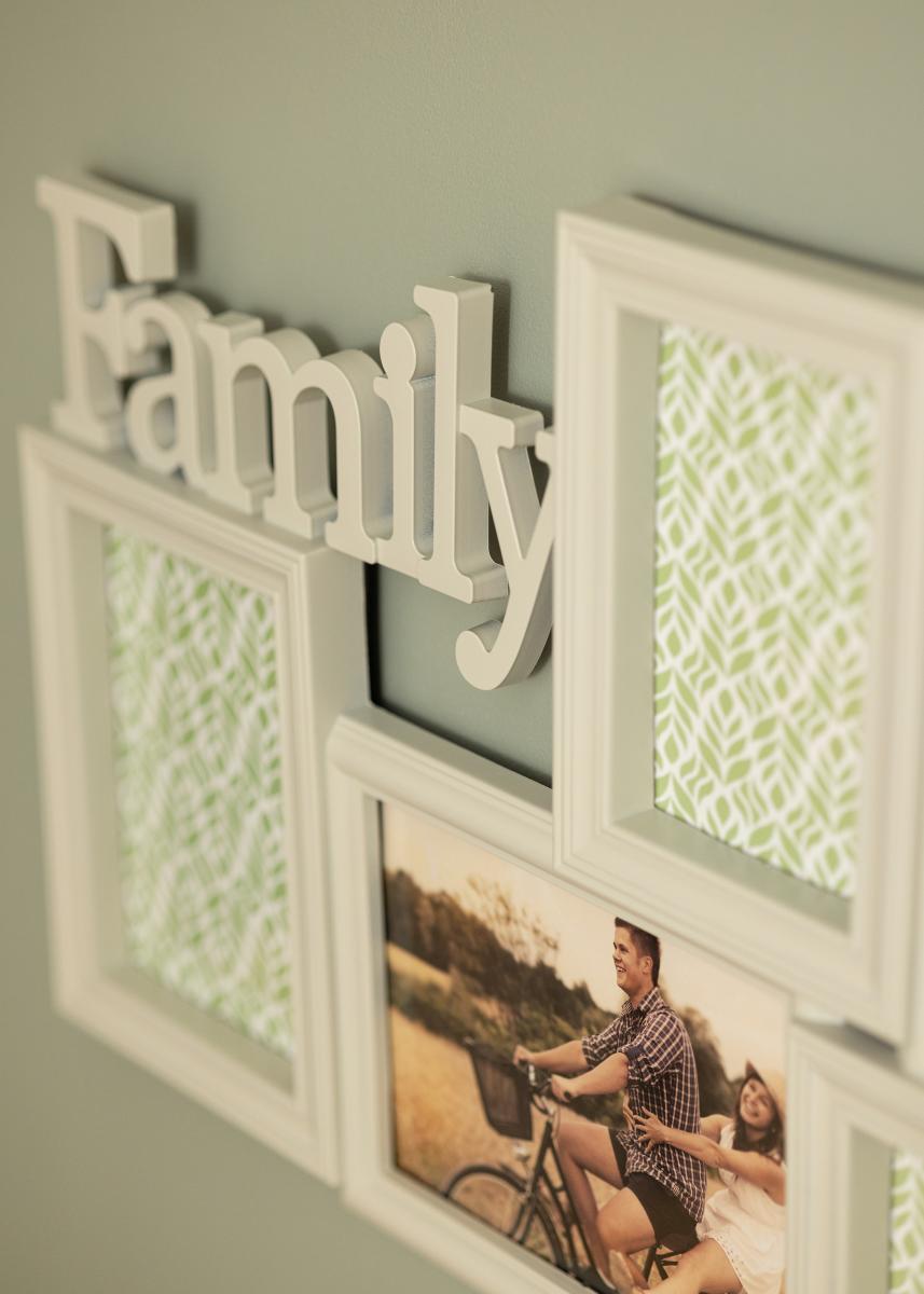 Hier Family Collage-Rahmen Hellgrau - 7 Bilder kaufen | Einzelrahmen