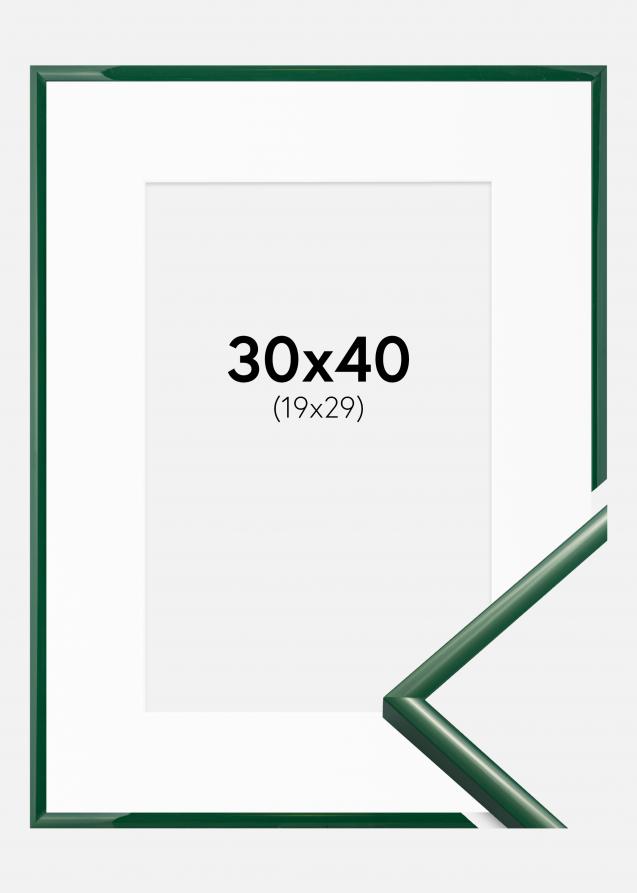 Rahmen New Lifestyle Moss Green 30x40 cm - Passepartout Weiß 20x30 cm