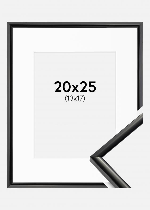 Rahmen New Lifestyle Schwarz 20x25 cm - Passepartout Weiß 14x18 cm