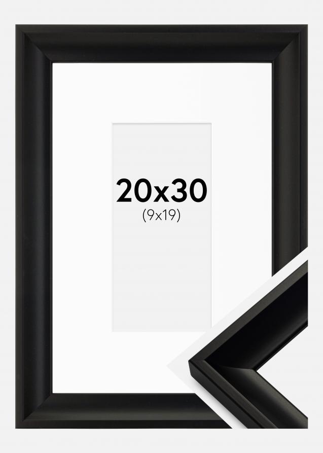 Rahmen Öjaren Schwarz 20x30 cm - Passepartout Weiß 10x20 cm