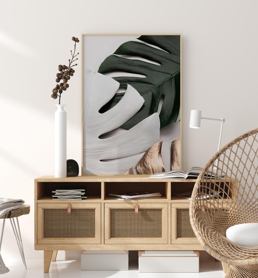 Monstera Colors Poster