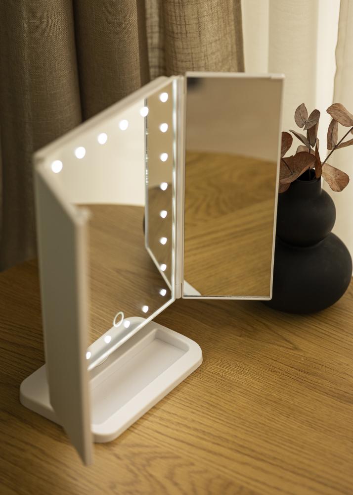 KAILA Kosmetikspiegel Tri-Fold Magnifying Wei 20x30 cm