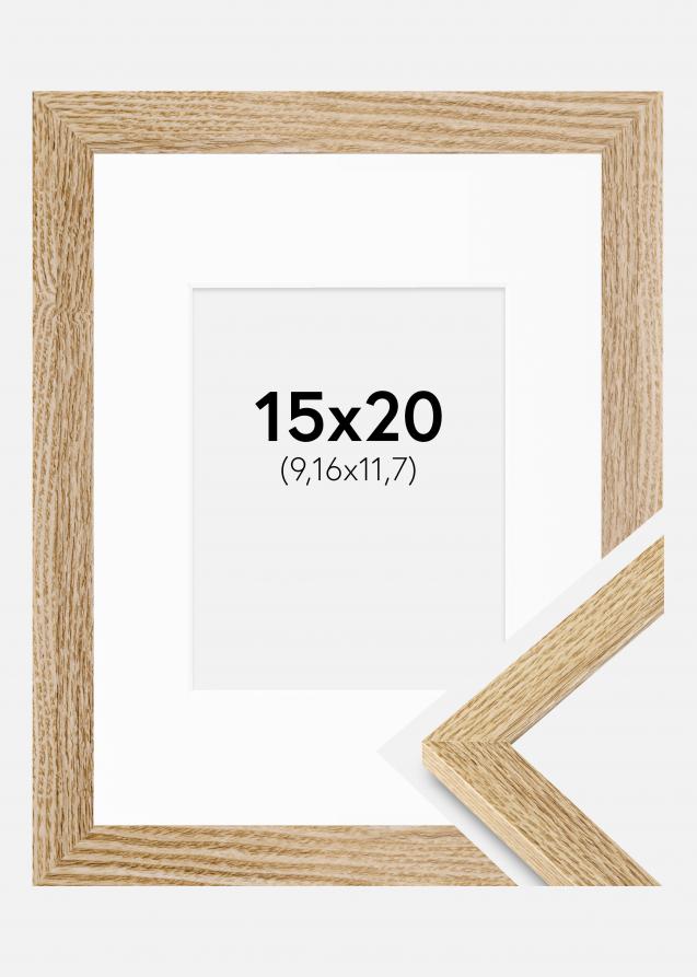 Rahmen Selection Eiche 15x20 cm - Passepartout Weiß 4x5 inches
