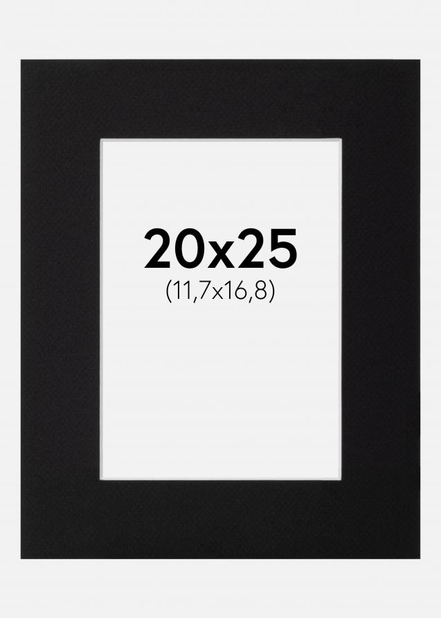 Passepartout Canson Schwarz (weißer Kern) 20x25 cm (11,7x16,8)
