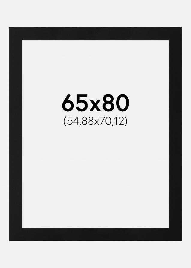 Passepartout Schwarz Standard (weißer Kern) 65x80 cm (54,88x70,12)