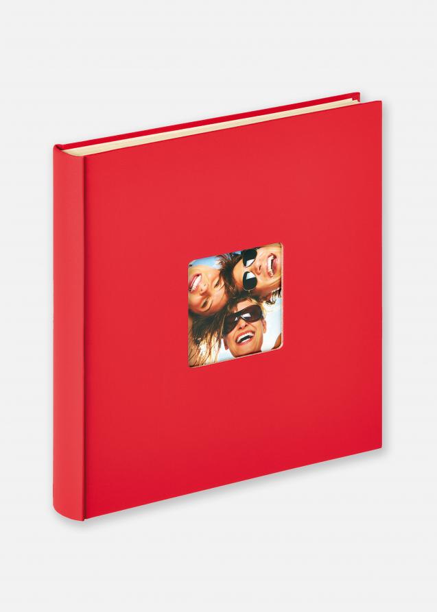 Fun selbstklebend Rot - 33x34 cm (50 weiße Seiten / 25 Blatt)