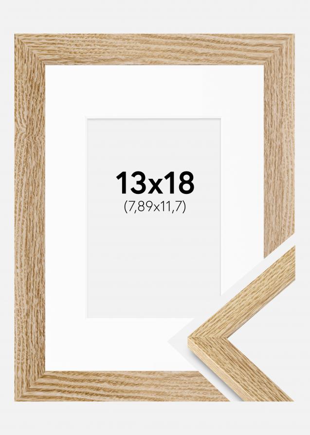 Rahmen Selection Eiche 13x18 cm - Passepartout Weiß 3,5x5 inches