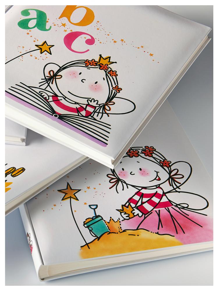 Kinderalbum Fee Kindergarten - 28x30,5 cm (50 weie Seiten / 25 Blatt)