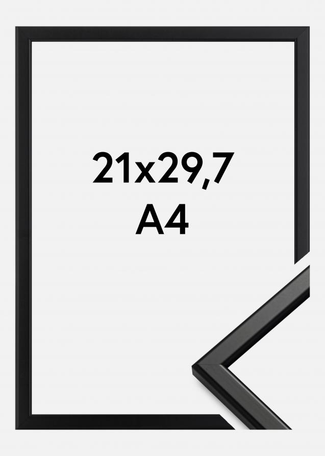 Rahmen Slim Matt Antireflexglas Schwarz 21x29,7 cm (A4)