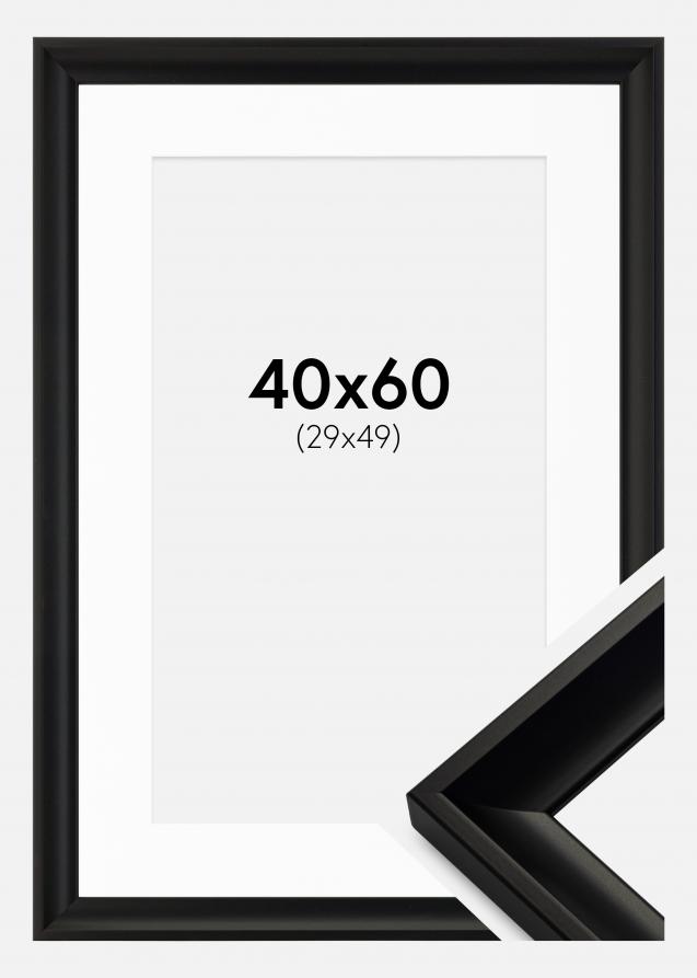 Rahmen Öjaren Schwarz 40x60 cm - Passepartout Weiß 30x50 cm