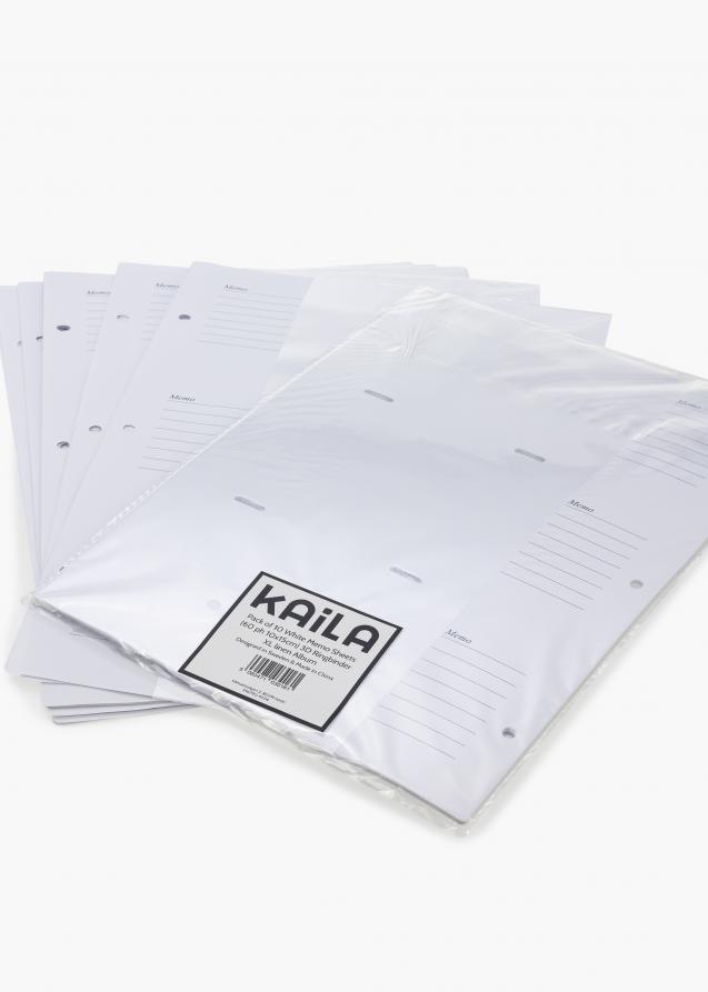KAILA Photo Sheets XL 11x15 cm Weiß - 10er-Pack