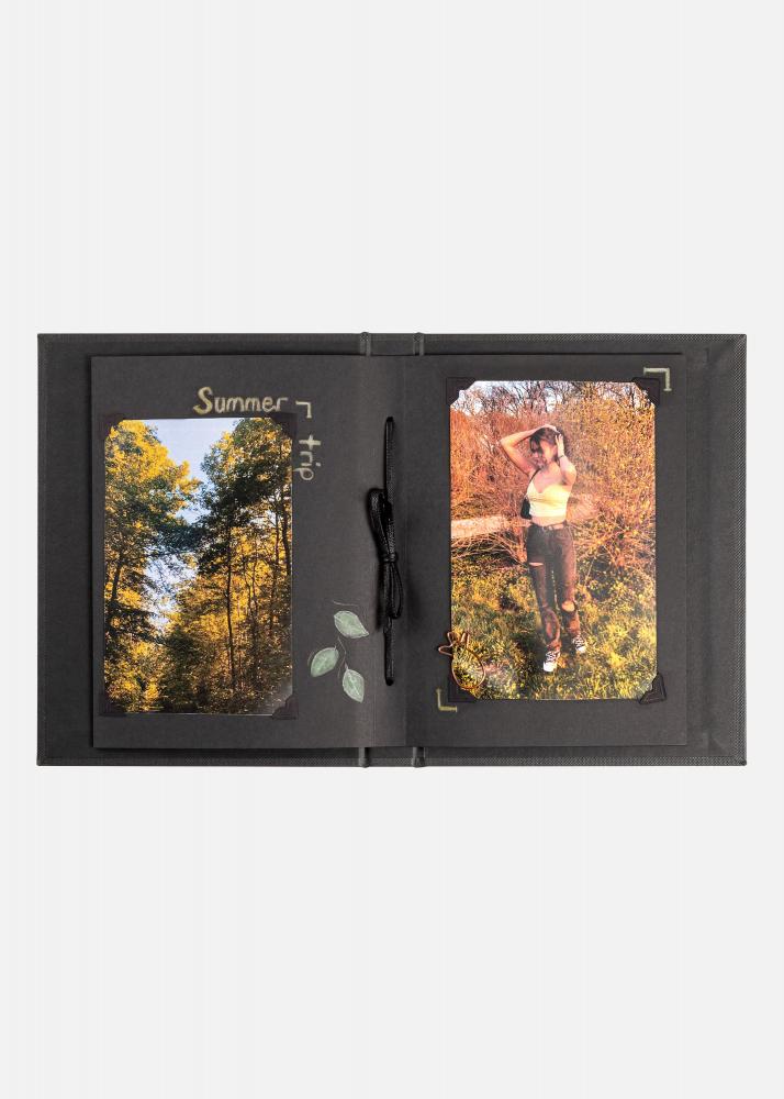 Pac Mini Fotoalbum Schwarz - 13,5x18,5 cm (12 schwarze Seiten / 6 Blatt)