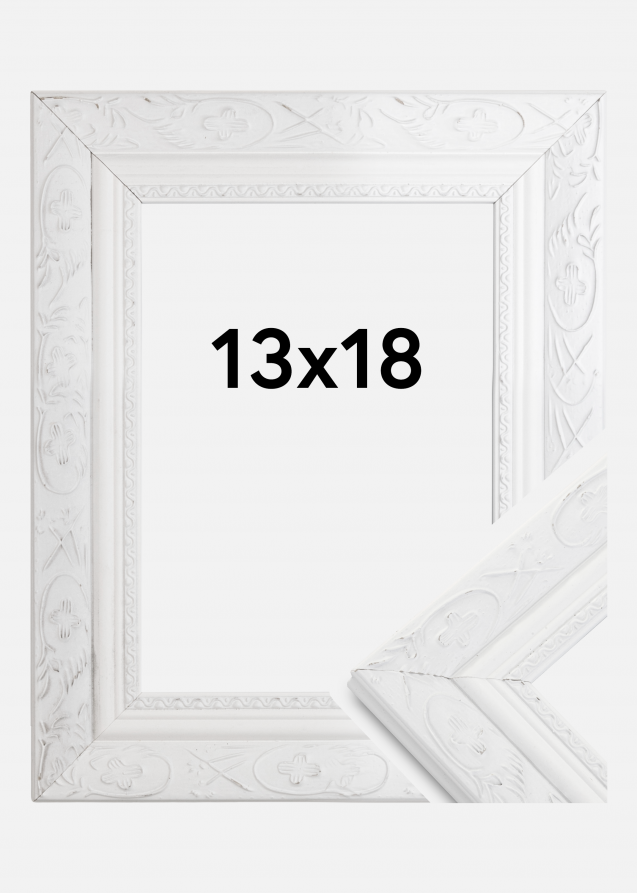 Rahmen Barock Weiß 13x18 cm