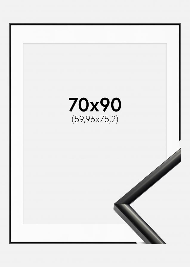 Rahmen New Lifestyle Schwarz 70x90 cm - Passepartout Weiß 24x30 inches