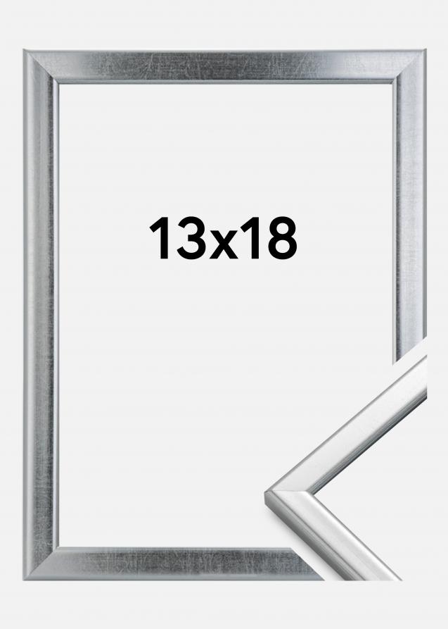 Rahmen Slim Matt Antireflexglas Silber 13x18 cm