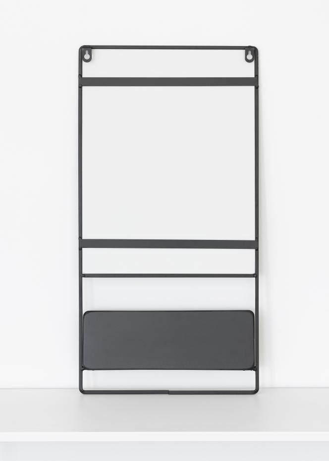 KAILA Spiegel mit Ablage - Schwarz 31x60 cm
