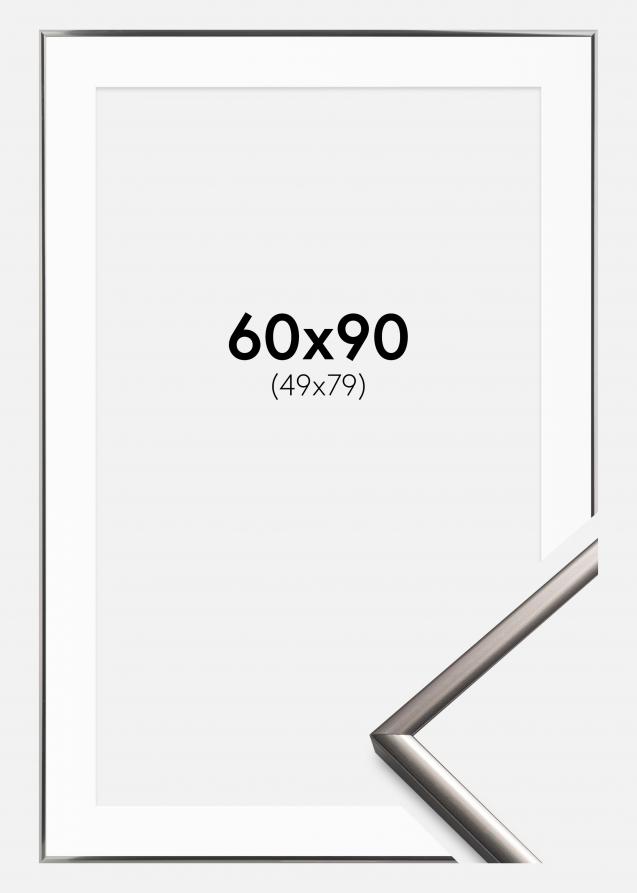 Rahmen New Lifestyle Stahl 60x90 cm - Passepartout Weiß 50x80 cm