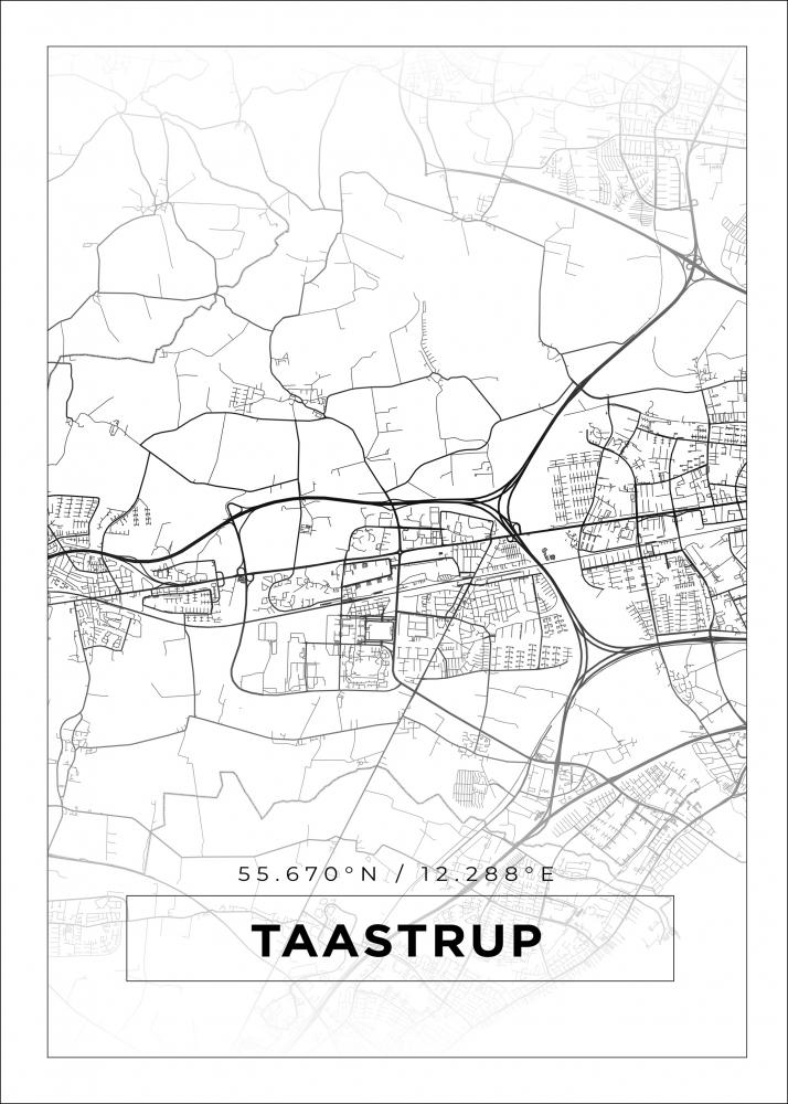 Map - Taastrup - White