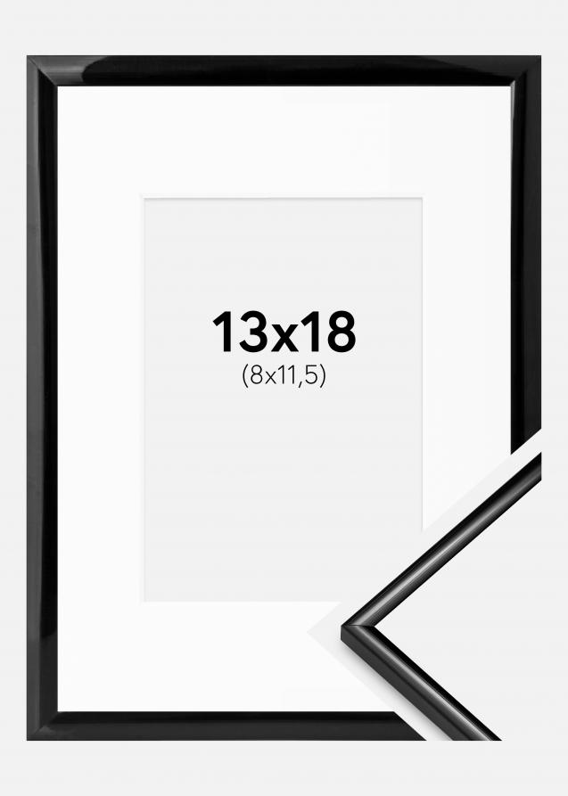 Rahmen Scandi Schwarz 13x18 cm - Passepartout Weiß 9x12 cm