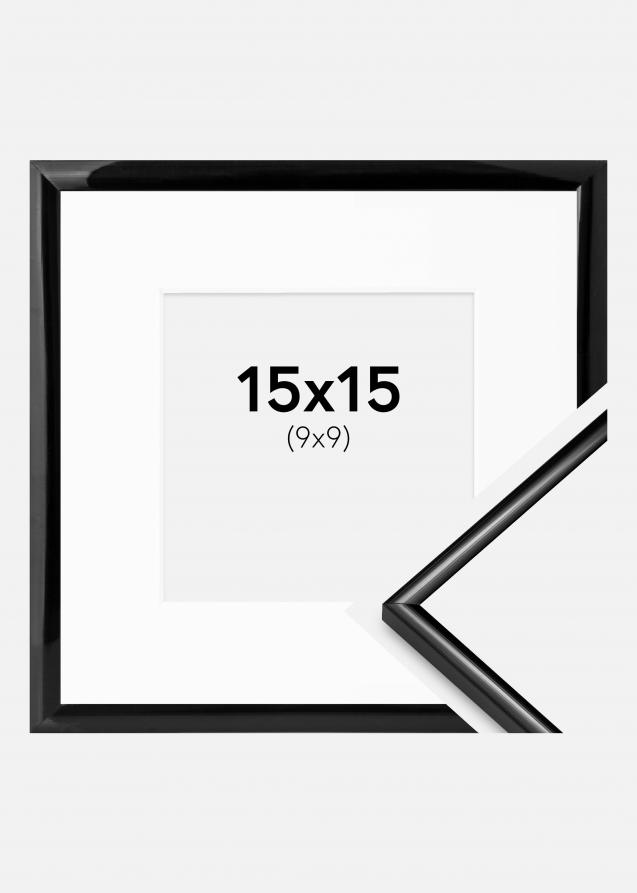 Rahmen Scandi Schwarz 15x15 cm - Passepartout Weiß 10x10 cm