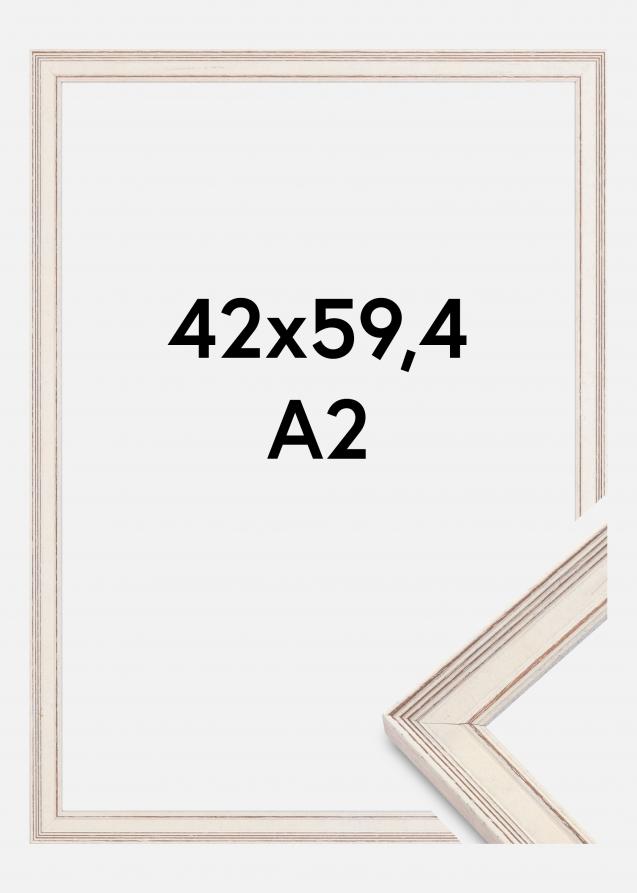 Rahmen Shabby Chic Weiß 42x59,4 cm (A2)