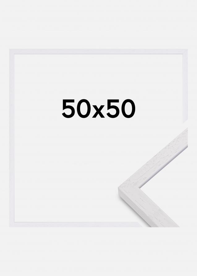 Bilderrahmen Glendale Matt Antireflexglas Weiß 50x50 cm