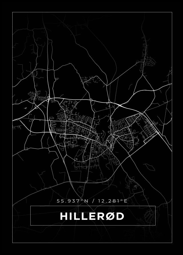 Map - Hillerød - Black