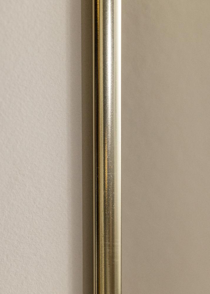 Rahmen Aluminium Gold glnzend 70x100 cm - Passepartout Wei 61x91,5 cm