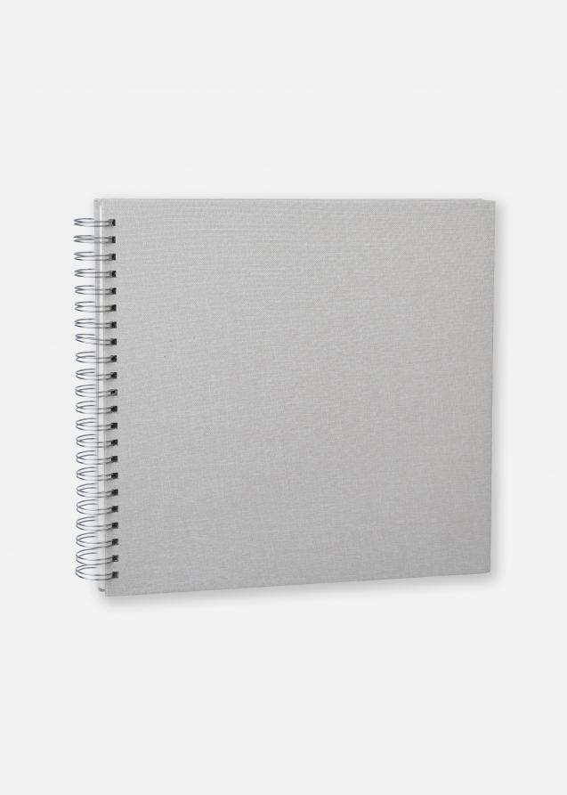 Base Line Canvas Wire-O Beige 30x30 cm (50 weiße Seiten / 25 Blatt)