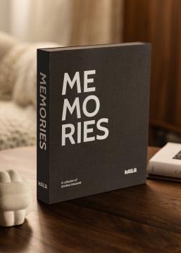 KAILA MEMORIES Black/White - Coffee Table Photo Album (60 Schwarze Seiten)
