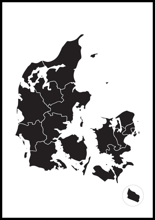 Map - Danmark - Black