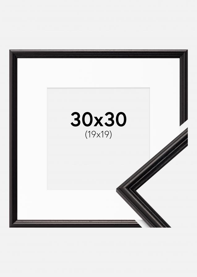 Rahmen Horndal Schwarz 30x30 cm - Passepartout Weiß 20x20 cm