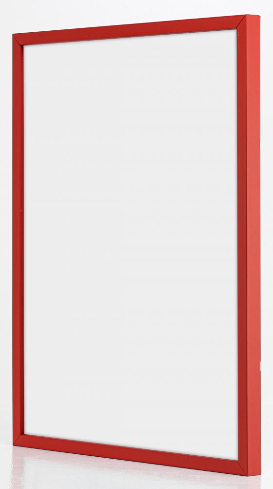 Rahmen E-Line Rot 30x40 cm - Passepartout Wei 18x27 cm