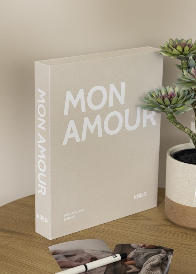 KAILA MON AMOUR - Coffee Table Photo Album (60 Schwarze Seiten)
